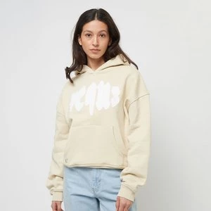 Cropped Mythic Logo Patch Hoodie, markiPEQUS, Bluzy, w kolorze beż, rozmiar: