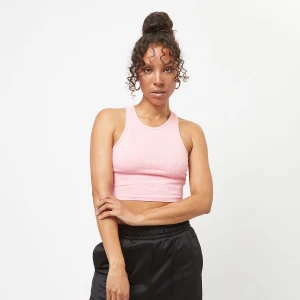 Cropped Rib Top Urban Classics różowy