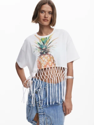 Zdjęcie produktu Cropped T-shirt z ananasem Desigual