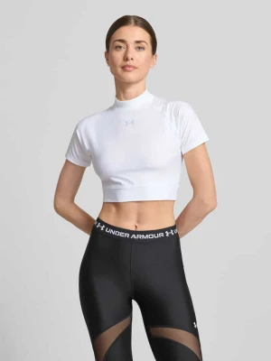 Zdjęcie produktu Cropped T-shirt z logo i stójką Under Armour Biały