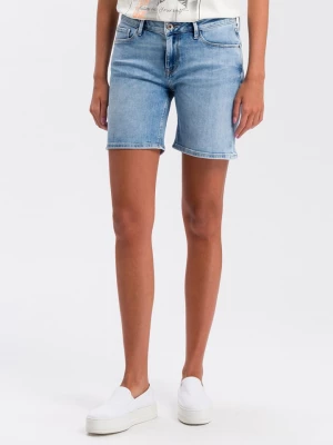 Cross Jeans Dżinsowe szorty "Zena" - Slim fit - w kolorze błękitnym rozmiar: W26