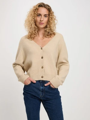 Cross Jeans Kardigan w kolorze beżowym rozmiar: L