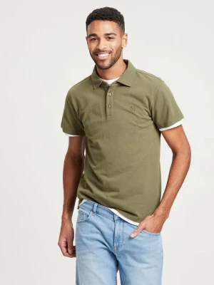 Cross Jeans Koszulka polo w kolorze khaki rozmiar: M