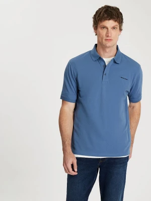 Cross Jeans Koszulka polo w kolorze niebieskim rozmiar: XL