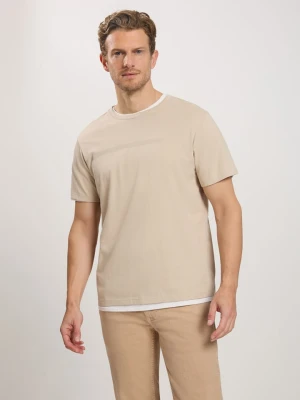 Cross Jeans Koszulka w kolorze beżowym rozmiar: XL