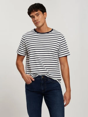 Cross Jeans Koszulka w kolorze biało-czarnym rozmiar: XL
