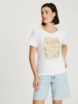 Cross Jeans Koszulka w kolorze białym rozmiar: XS