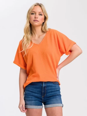 Cross Jeans Koszulka w kolorze pomarańczowym rozmiar: L