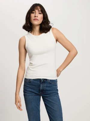Cross Jeans Top w kolorze białym rozmiar: L