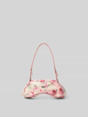 Crossbody Bag z detalem z logo Diesel Srebrny