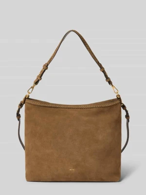 Crossbody bag z prawdziwej skóry z detalem z logo Abro Khaki