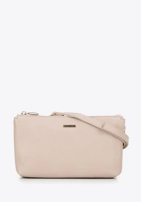 Crossbody z ekoskóry dwukomorowa beżowa Wittchen