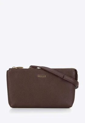 Crossbody z ekoskóry dwukomorowa brązowa Wittchen