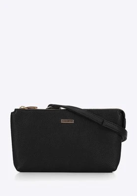 Crossbody z ekoskóry dwukomorowa czarno - złota Wittchen