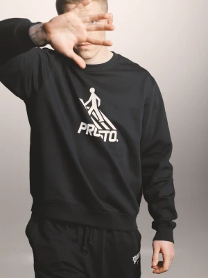 Crossing bluza bez kaptura bawełniana męska czarna Klasyk
