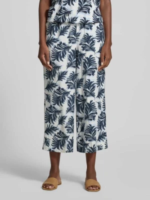 Culoty o kroju regular fit z mieszanki wiskozy Tom Tailor Granatowy