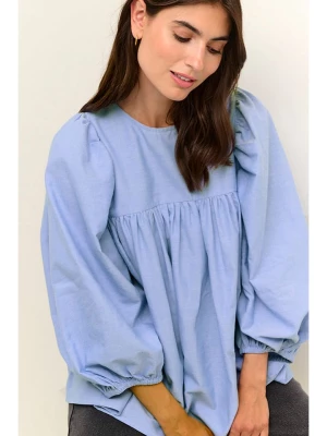 CULTURE Bluzka "Brisa" w kolorze błękitnym rozmiar: M