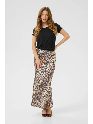 CULTURE Spódnica w kolorze beżowo-jasnobrązowo-czarnym rozmiar: S