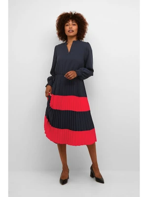 CULTURE Sukienka "Betty" w kolorze antracytowo-czerwonym rozmiar: L
