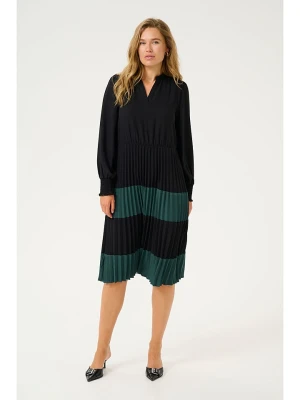 CULTURE Sukienka "Betty" w kolorze zielono-czarnym rozmiar: M