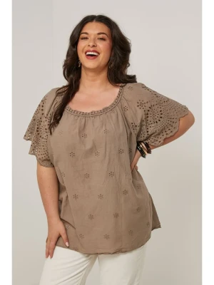 Curvy Lady Bluzka w kolorze jasnobrązowym rozmiar: 40/42