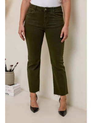 Curvy Lady Dżinsy - Regular fit - w kolorze khaki rozmiar: 44