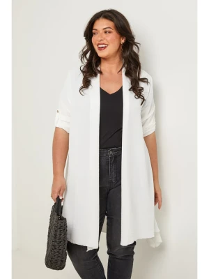 Curvy Lady Kardigan w kolorze białym rozmiar: 44/46