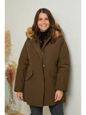 Curvy Lady Kurtka zimowa w kolorze khaki rozmiar: 44/46