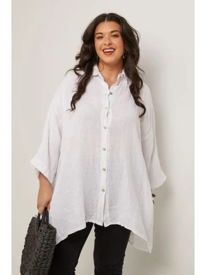 Curvy Lady Lniana koszula w kolorze białym rozmiar: 44/46