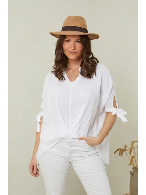Curvy Lady Lniana koszulka w kolorze białym rozmiar: 40/42