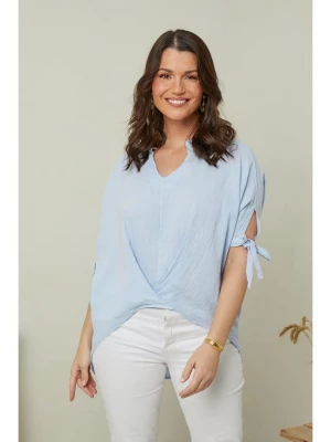 Curvy Lady Lniana koszulka w kolorze błękitnym rozmiar: 48/50