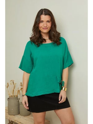 Curvy Lady Lniana koszulka w kolorze zielonym rozmiar: 44/46