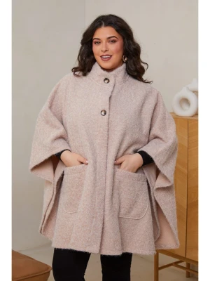 Curvy Lady Ponczo w kolorze beżowym rozmiar: 40/42