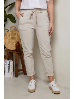 Curvy Lady Spodnie w kolorze beżowym rozmiar: 40/42