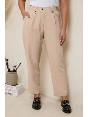 Curvy Lady Spodnie w kolorze beżowym rozmiar: 40/42