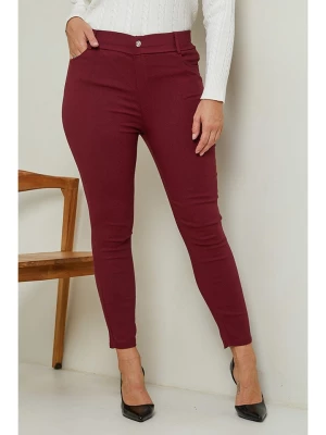 Curvy Lady Spodnie w kolorze bordowym rozmiar: 5XL/6XL