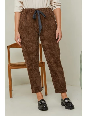 Curvy Lady Spodnie w kolorze brązowym rozmiar: 48/50