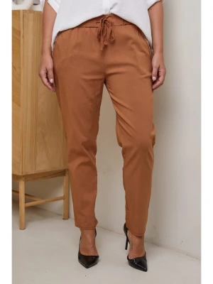 Curvy Lady Spodnie w kolorze brązowym rozmiar: 44/46