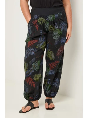 Curvy Lady Spodnie w kolorze czarno-zielonym rozmiar: 44/46