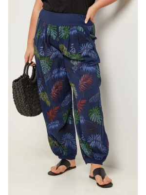 Curvy Lady Spodnie w kolorze granatowo-zielonym rozmiar: 44/46