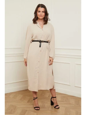 Curvy Lady Sukienka w kolorze beżowym rozmiar: 40/42