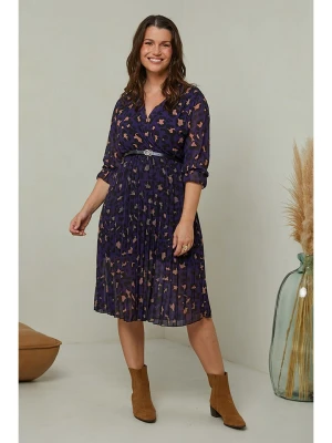 Curvy Lady Sukienka w kolorze fioletowo-czarnym rozmiar: 40/42