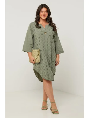 Curvy Lady Sukienka w kolorze khaki rozmiar: 44/46