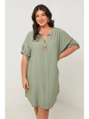 Curvy Lady Sukienka w kolorze khaki rozmiar: 48/50