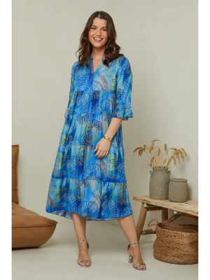 Curvy Lady Sukienka w kolorze niebieskim ze wzorem rozmiar: 48/50