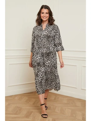 Curvy Lady Sukienka w kolorze szaro-czarnym rozmiar: 40/42