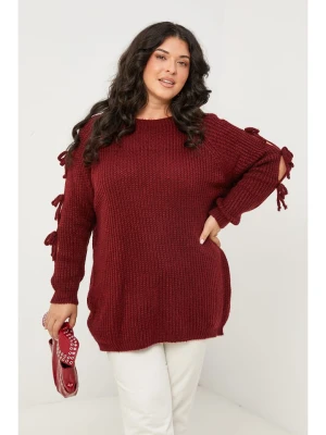 Curvy Lady Sweter w kolorze bordowym rozmiar: 48 / 50