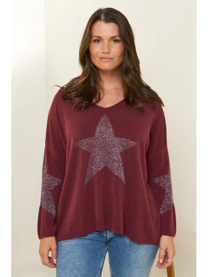 Curvy Lady Sweter w kolorze bordowym rozmiar: 48 / 50