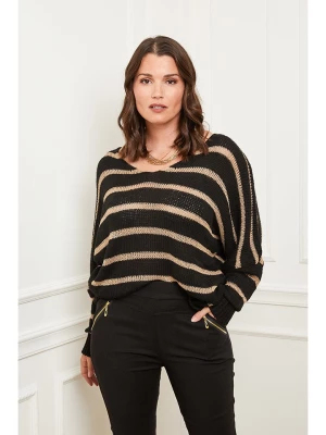 Curvy Lady Sweter w kolorze czarno-beżowym rozmiar: 44/46