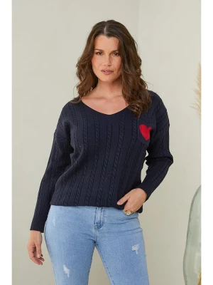 Curvy Lady Sweter w kolorze granatowym rozmiar: 40/42